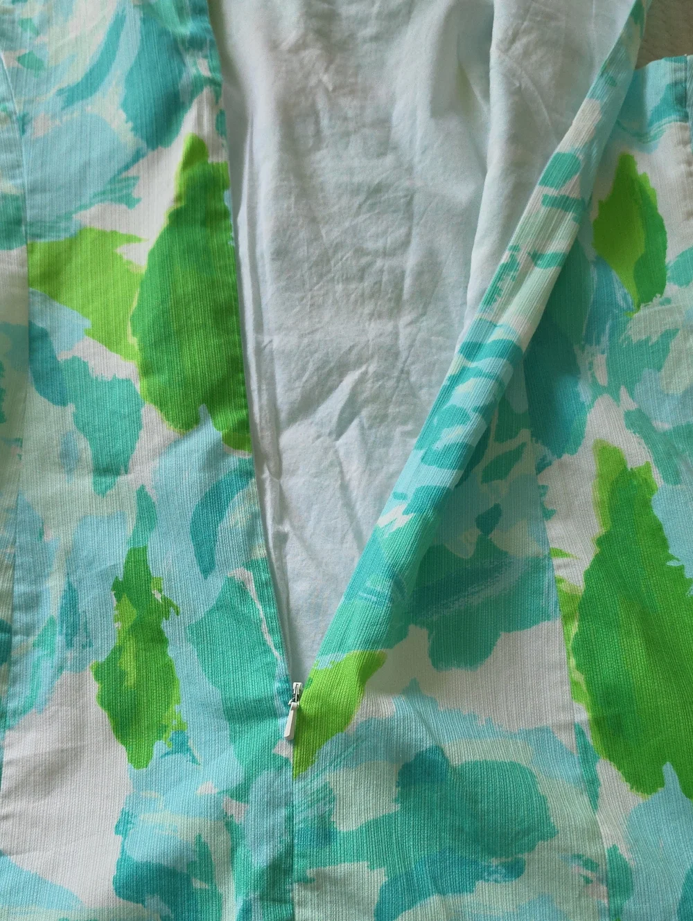 Lilly Pulitzer Aqua &  Green Floral Lace-Trim Halter Dress